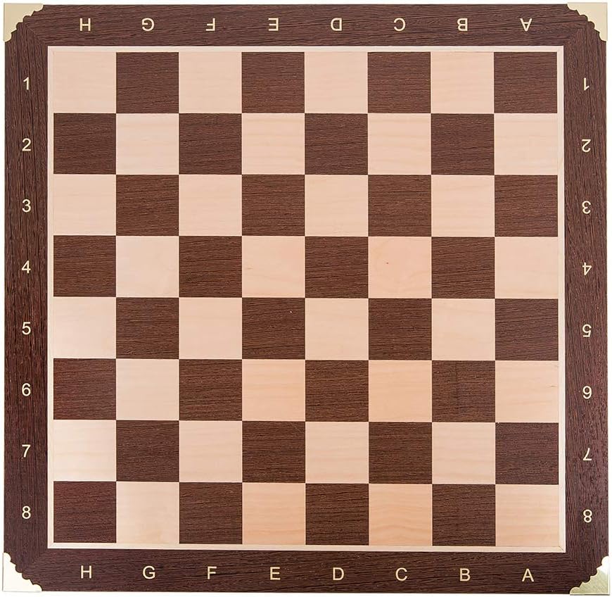 Square - Pro Schach Set Nr. 6 - SCHWEDEN - Schachbrett - Wenge/Bergahorn + Schachfiguren Staunton 6
