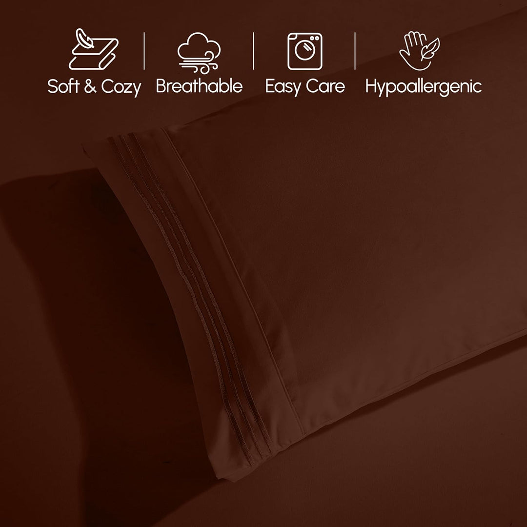 Elegant Comfort TM Luxuriöses Bettwäsche-Set, ägyptische Fadenzahl 1500, Bestickt, hochwertig, Hotel