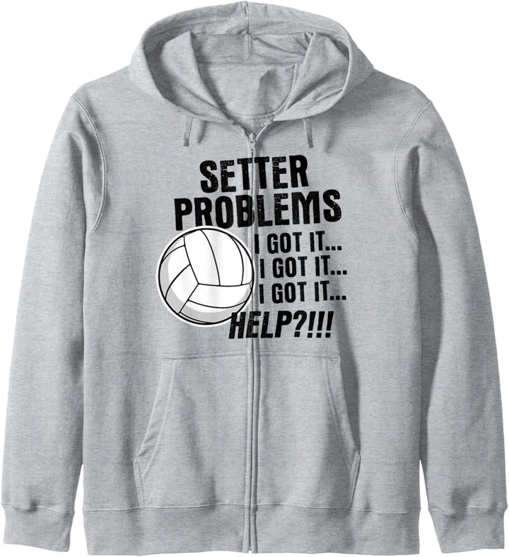 Lustiges Volleyballspieler Geschenk Zuspieler Beach Kapuzenjacke
