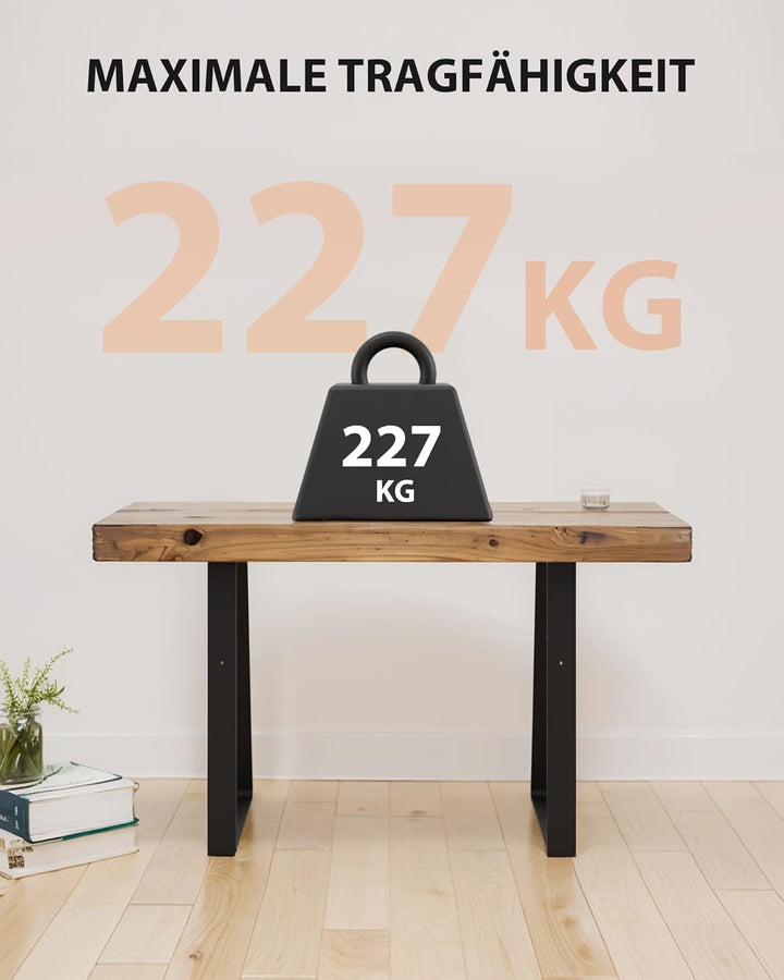 Signstek Tischbeine, 2*Möbelfüsse aus Metall, Couchtisch Beine, Bank füsse, Tisch füsse 40cm Höhe, M