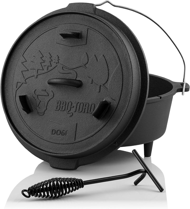 BBQ-Toro Dutch Oven Forest Serie | bereits eingebrannt - preseasoned | Verschiedene Grössen | Gussei