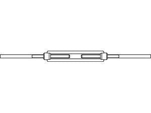 DIN 1480 Stahl SP-AE galvanisch verzinkt Spannschlösser, geschmiedet, offene Form mit 2 Anschweissen
