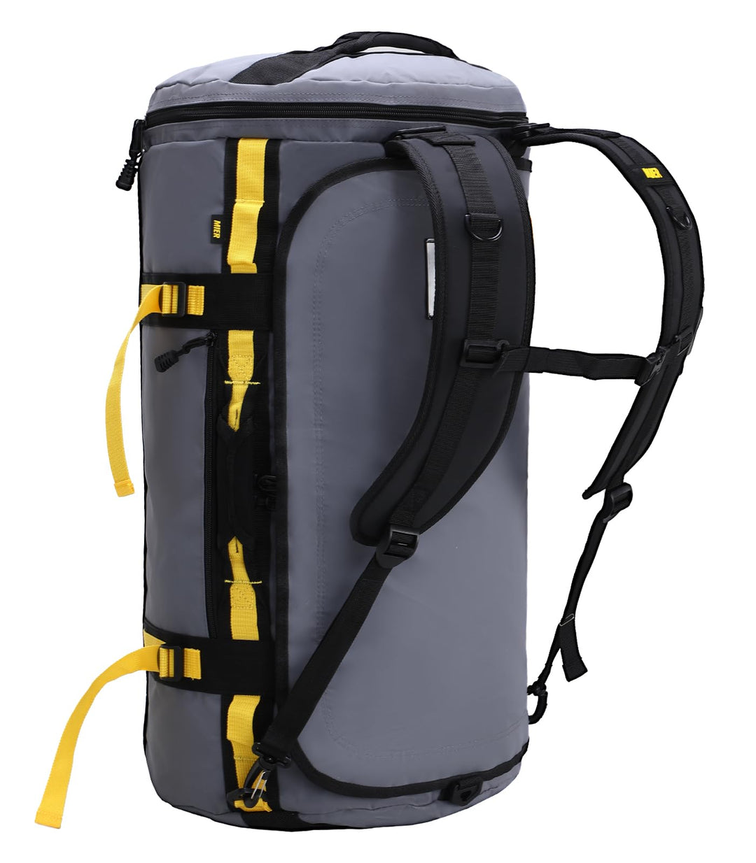 MIER Grosse Sporttasche wasserdicht Sportrucksack mit Schuhfach umwandelbar in Rucksack, 45L/60L/90L