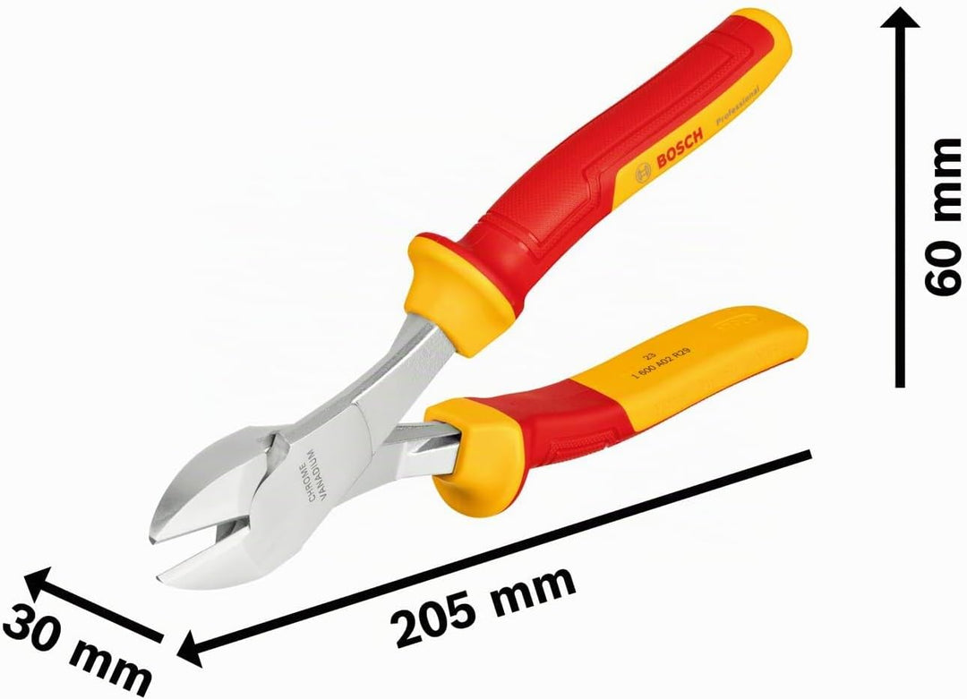 Bosch Professional VDE-Diagonalseitenschneider mit hoher Hebelkraft – 200 mm Seitenschneider, 200 mm