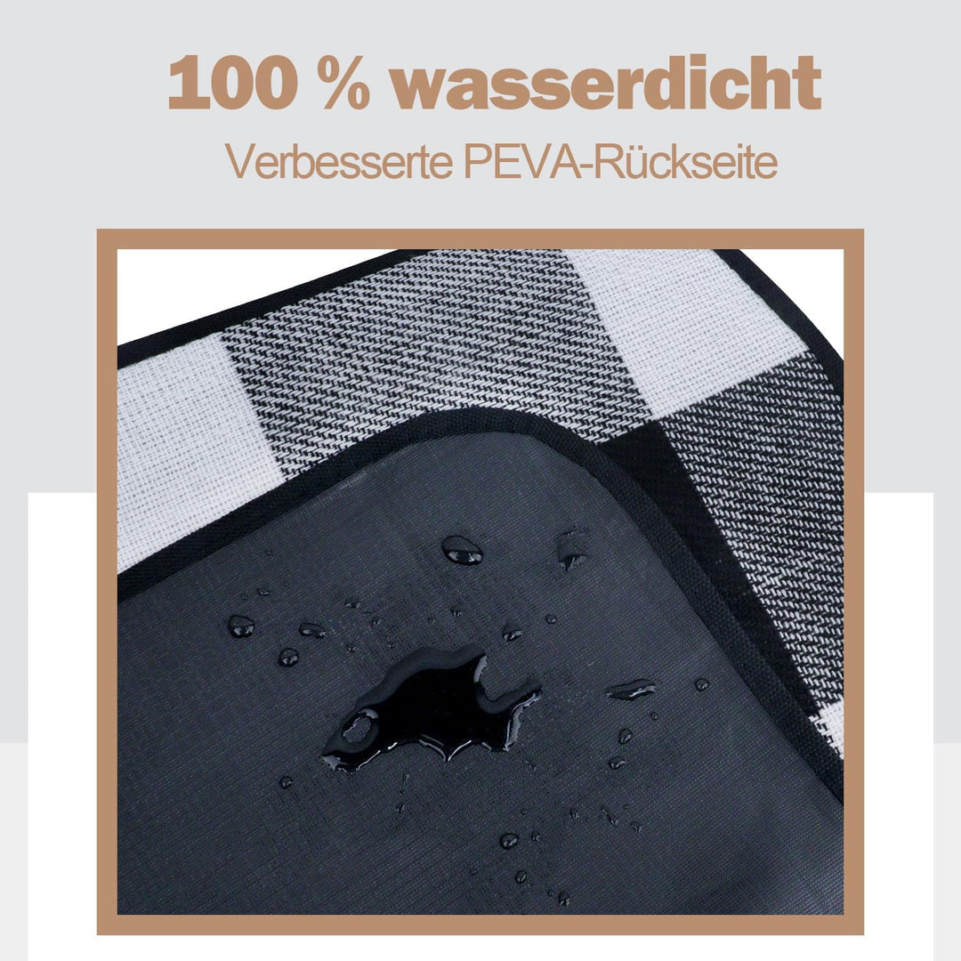 Picknickmatte,200cm x 200cm,übergrosse Picknickdecke, wasserdichte,sanddichte Strandmatte für 6–8 Er