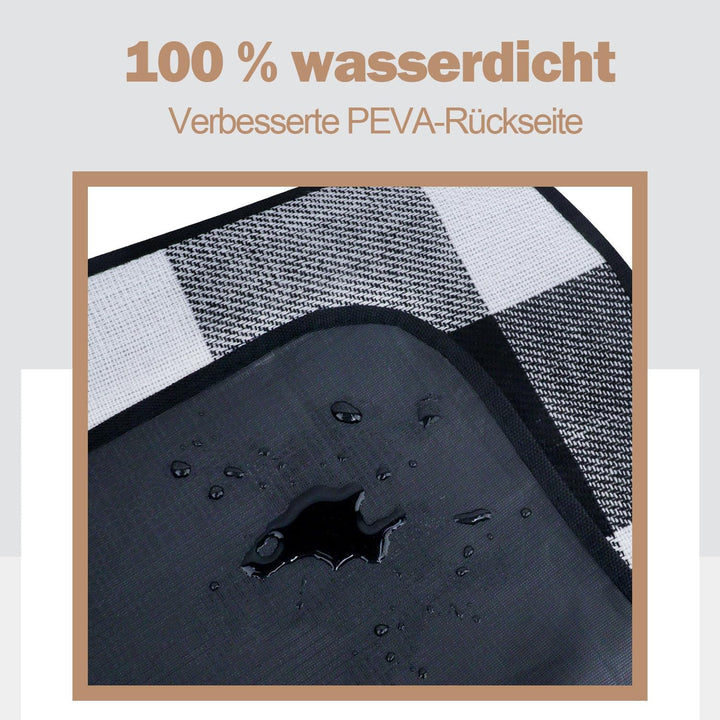 Picknickmatte,200cm x 200cm,übergrosse Picknickdecke, wasserdichte,sanddichte Strandmatte für 6–8 Er