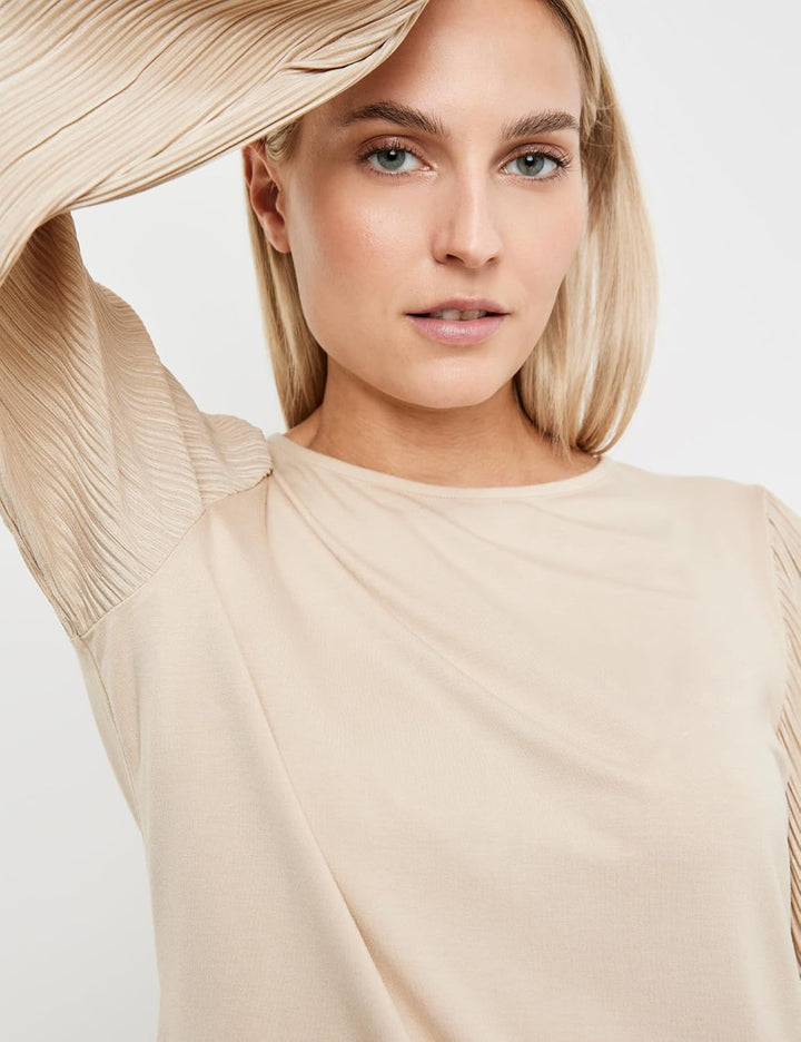 Taifun Damen 471417-16319 T-Shirt 40 Light Sand, 40 Light Sand