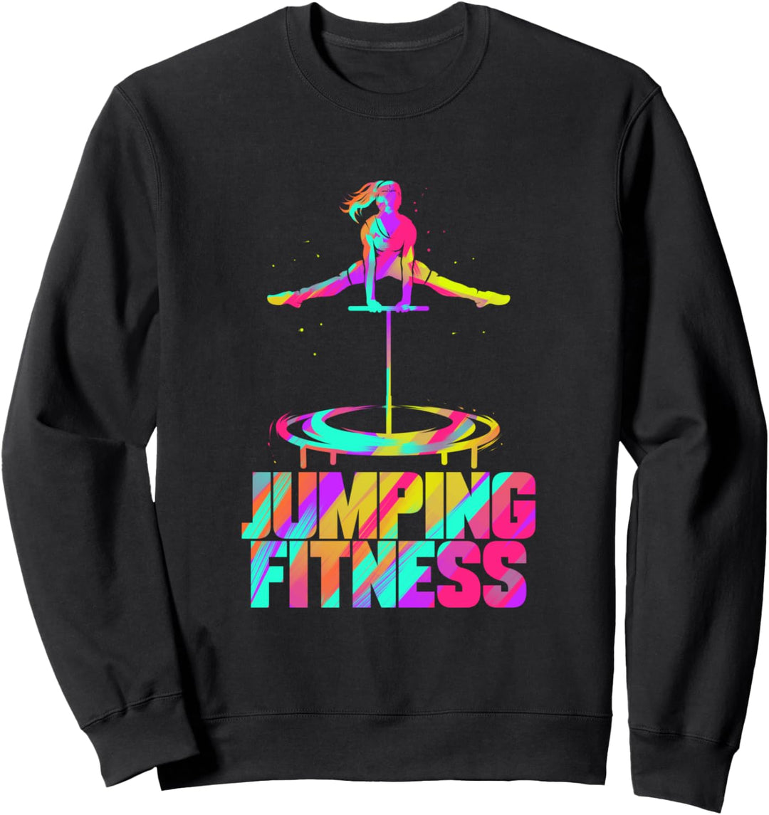 Jumping Fitness Trampoline Workout Training Geschenk Sweatshirt