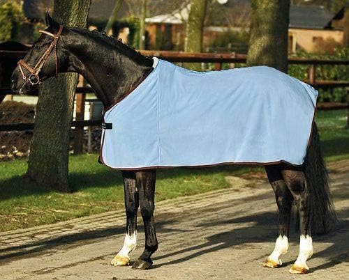 HKM 7901 Abschwitzdecke Polarfleece, Pferdedecke Weidedecke Stalldecke, 75-165 165 Grün / Gold, 165