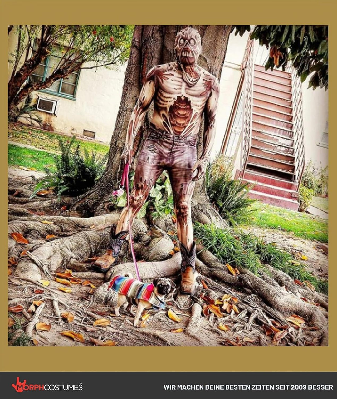 Morphsuits Zombie Kostüm für Erwachsene, Monster Verkleidung, Halloween und Karneval - L (163cm-175c