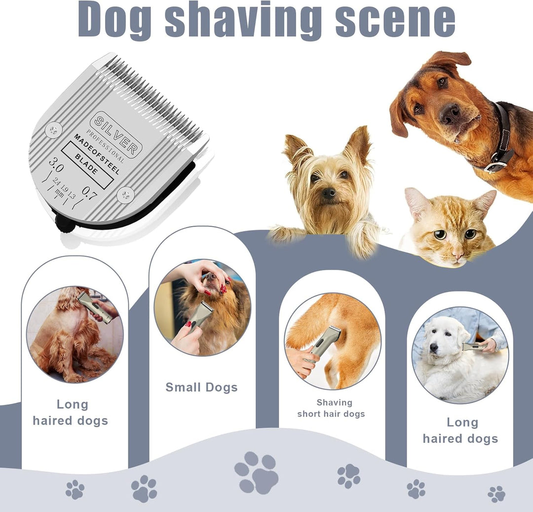 5-in-1-Ersatzklingen, kompatibel mit Wahl Bravura Clipper Chromado, Creativa, Figura Hunde-Schermasc
