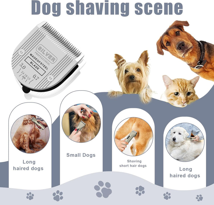 5-in-1-Ersatzklingen, kompatibel mit Wahl Bravura Clipper Chromado, Creativa, Figura Hunde-Schermasc