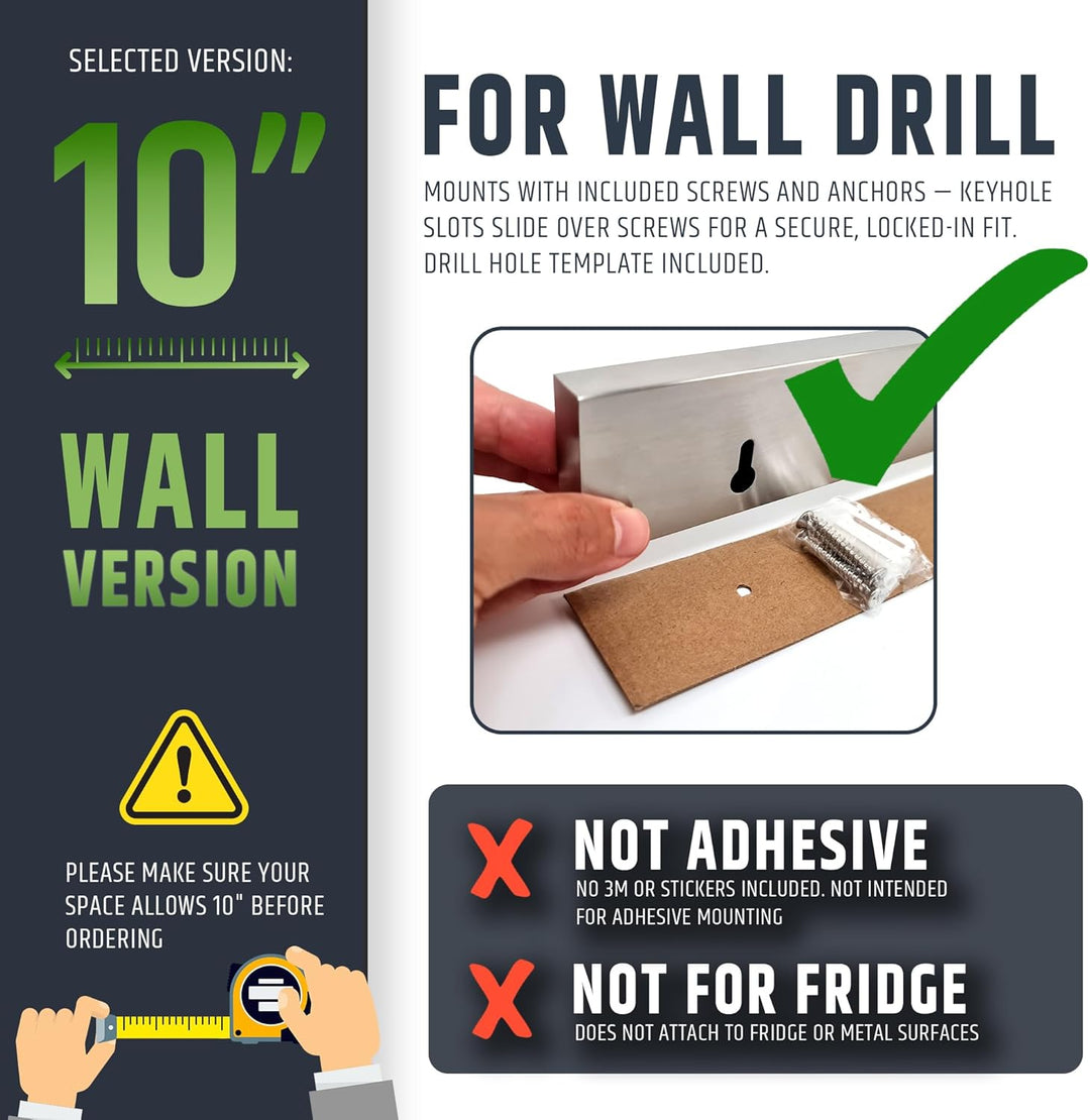 Premium 25cm Magnetleiste Messer für Wand - Extra Starker Messerhalter Magnetisch - Platzsparende Me