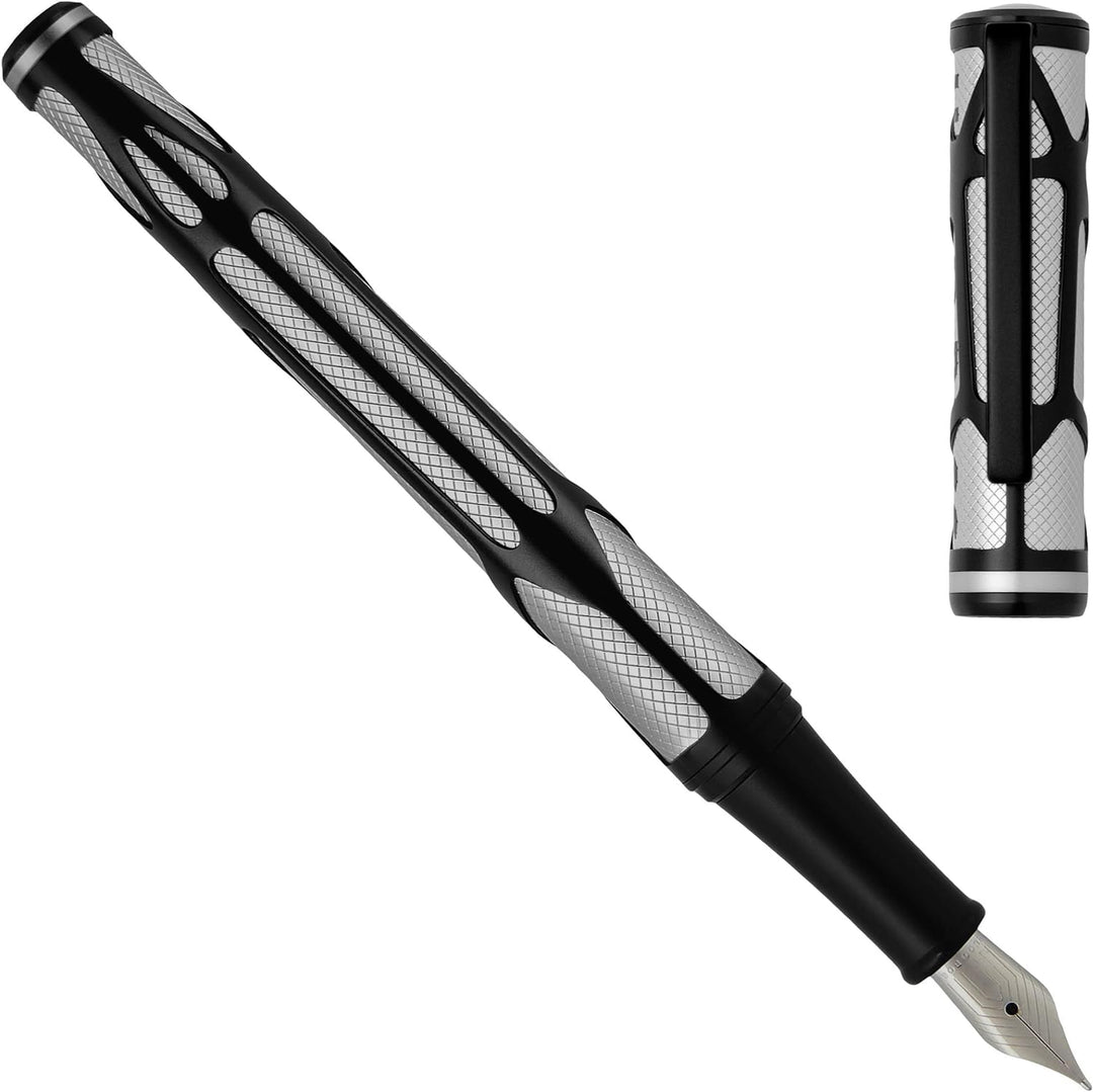 Hugo Boss Craft Füllfederhalter aus Messing in der Farbe Chrome, Länge: 14,7cm, Federstärke: M, HSS3