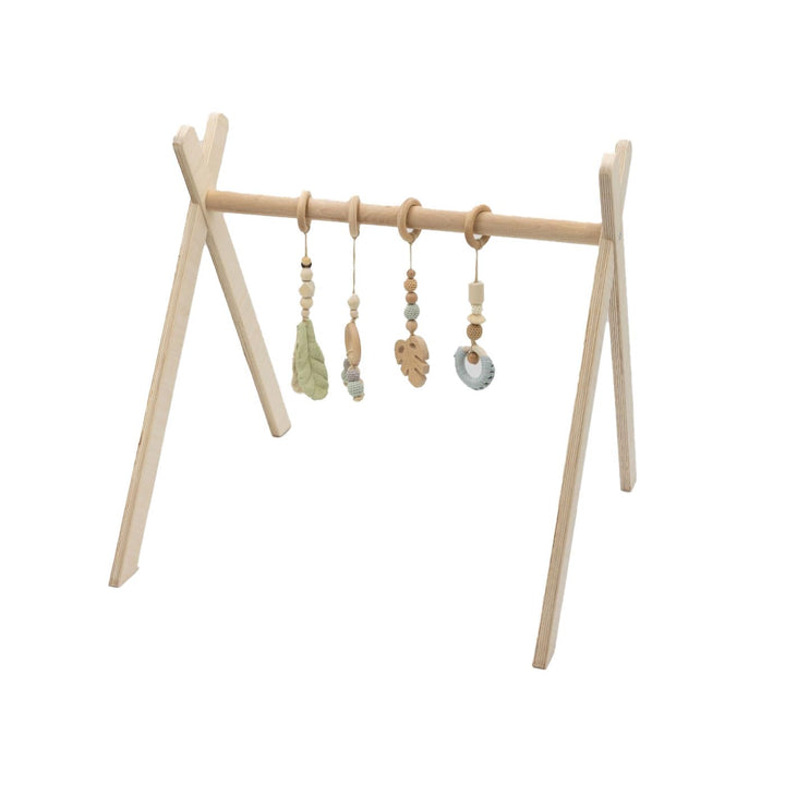 BASIC Spielbogen – Holz Baby Spielbogen ab Geburt, Schichtholz, stabile Konstruktion, Montessori Bab