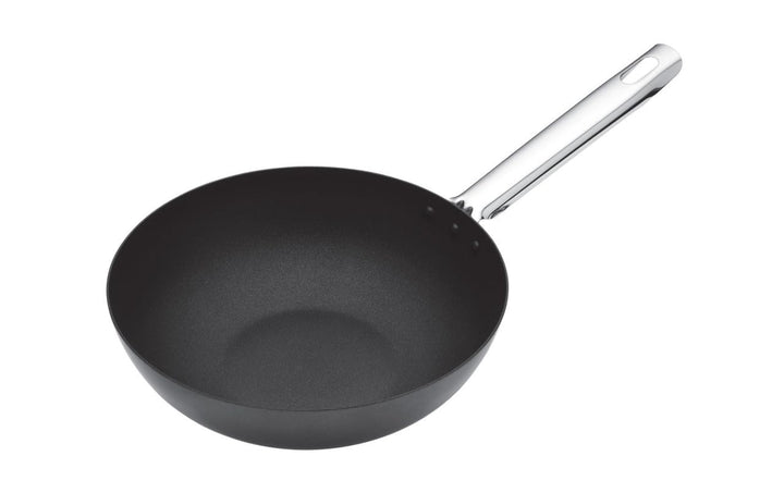 Master Class Induktionstauglicher Professional Carbon-Antihaft-Wok, Stahl, Schwarz, 24 cm, 42.2 x 24