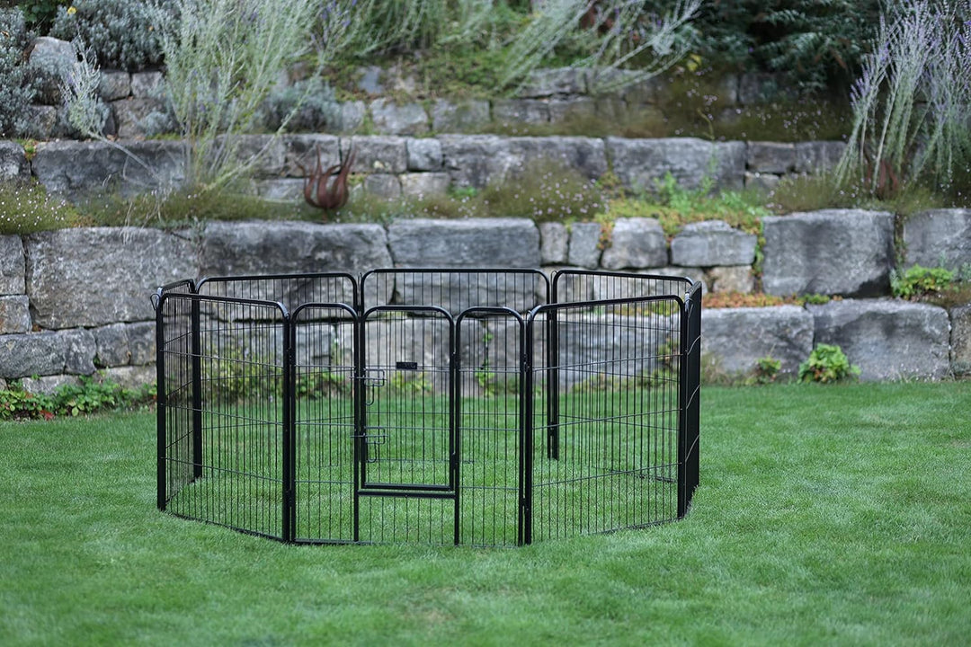 Kerbl 80577 Hunde- und Welpengehege 80x77cm, 8 Elemente, mit Türe, 20.12 kg