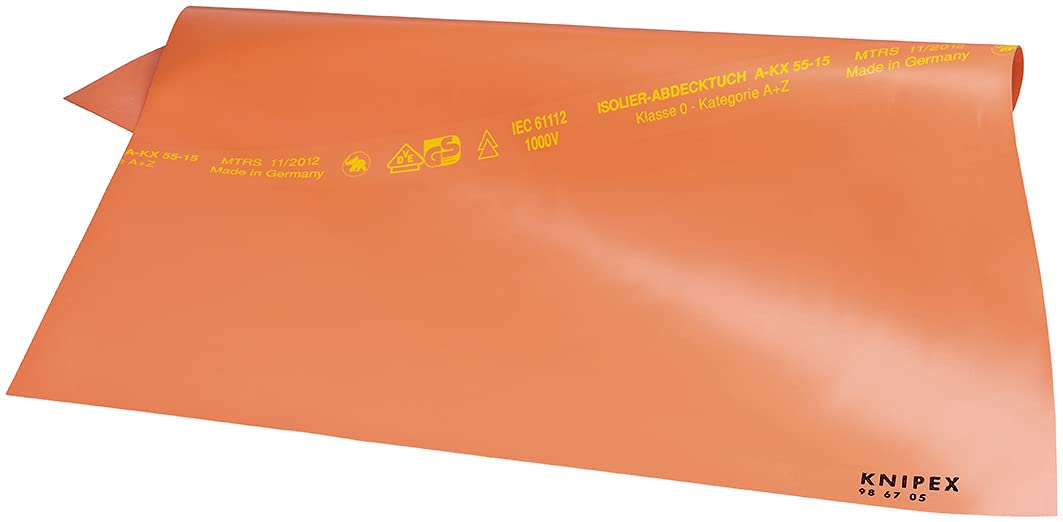 Knipex Abdecktuch aus Gummi 500 mm 98 67 05 + Knipex Klammer aus Kunststoff 150 mm 98 64 02