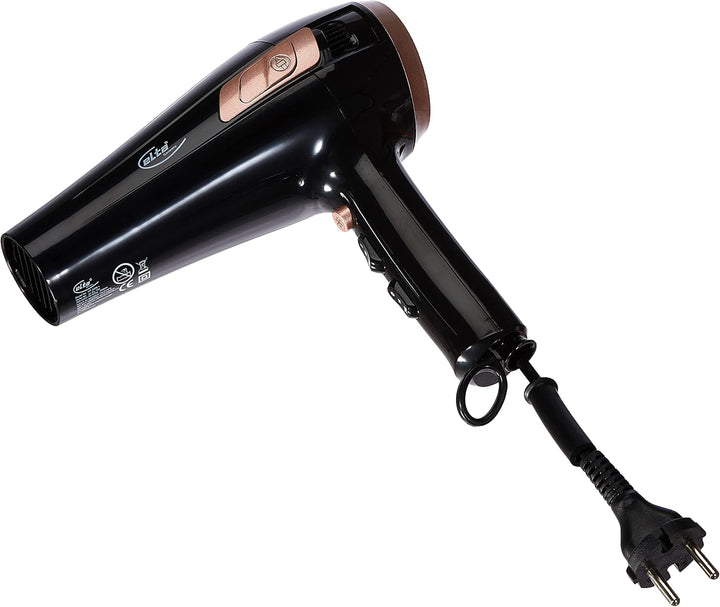 ELTA 4260427672501 Power Haartrockner mit Kabeleinzug, 500 g Schwarz, Schwarz