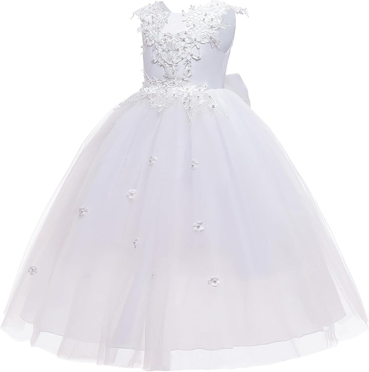 LOLANTA Festliches Kleid Mädchen, Prinzessin Kleider Mädchen Hochzeit Partykleid, Elegant Langes Abe