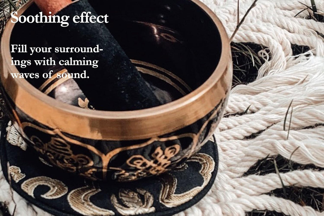 Sonic Energy Ornamental Singing Bowl – Geschenke Set, 300g Klangschale – Meditation, Deko, Yoga – in