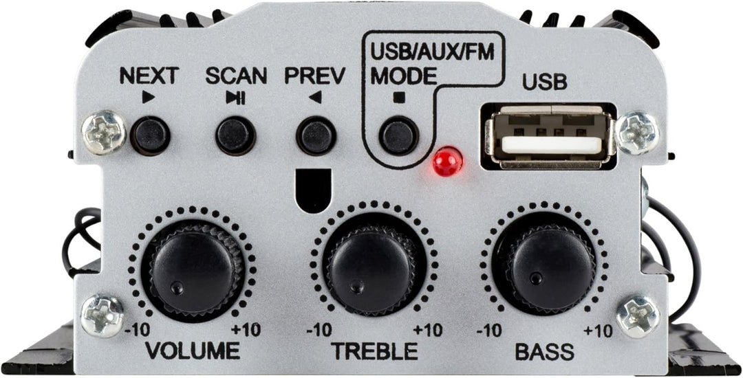 Kinter 95225137693 MA 700 Auto USB FM MP3 Verstärker mit Fernbedienung (2 Kanäle, 500 Watt, AUX)