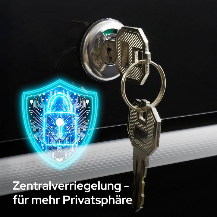 Arebos Werkstattwagen 7 Fächer | zentral abschliessbar | inkl. Antirutschmatten | kugelgelagerte Sch