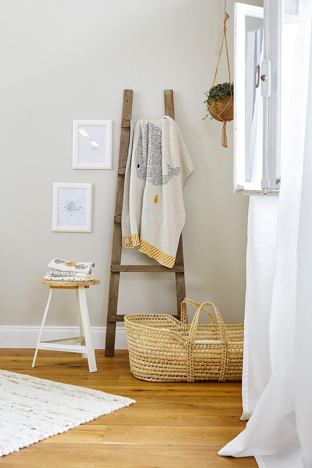 LÄSSIG Baby Krabbeldecke Strickdecke Spieldecke Schmusedecke Kuscheldecke GOTS zertifiziert weich/Ba