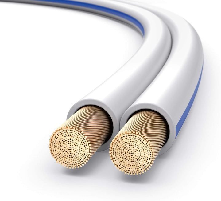 PureLink SP001-050 Lautsprecherkabel 2 x 1,5mm² (99,9% OFC Vollkupfer 0,10mm Litze) Hifi Boxenkabel,