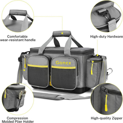 Gonex Angeltasche, Wasserabweisende Aufbewahrungstasche aus Polyestermaterial mit gepolstertem Schul