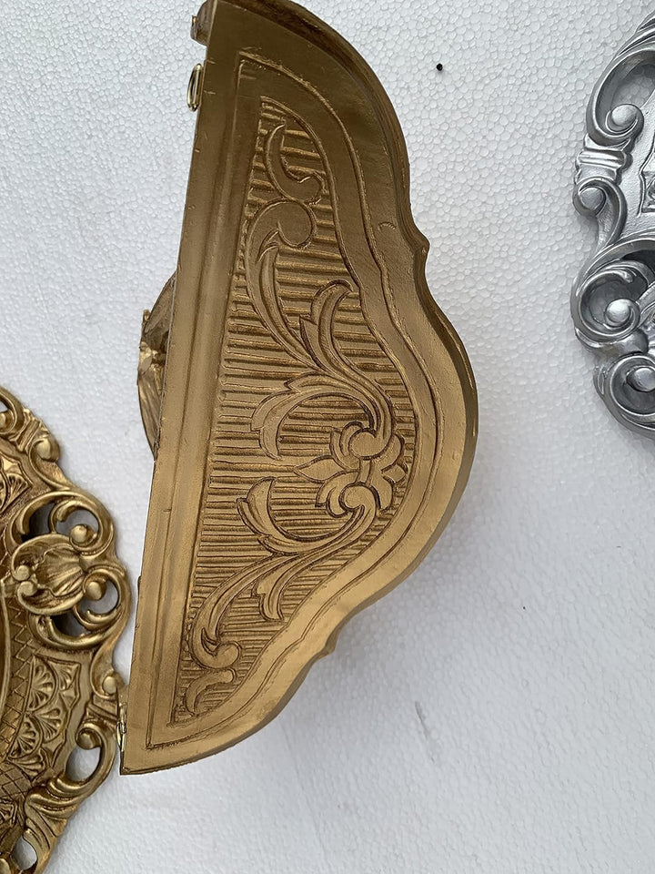Wandspiegel Gold mit Konsole Barock Antik 45x38 Flurspiegel Badspiegel mit Ablage Wanddeko Prunkspie