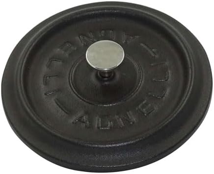 Pentole Agnelli COGHSRP10420M Topf mit Griffen und Deckel, Gusseisen, Mattschwarz, 2,6 l 2.6 litri M