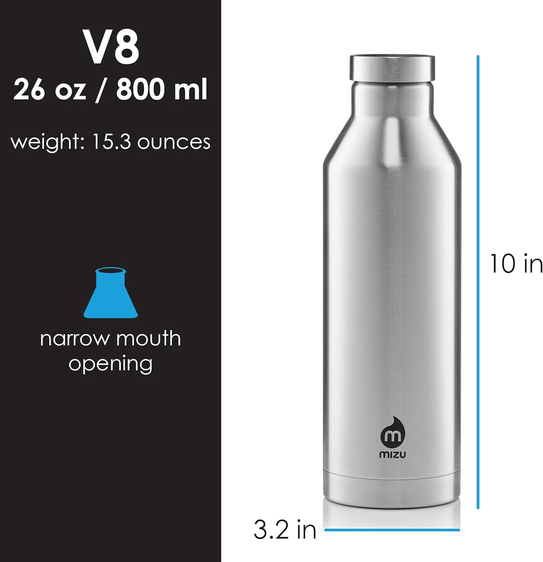 Mizu Life V8 Trinkflasche 760 ml Silver, 760 ml Silver
