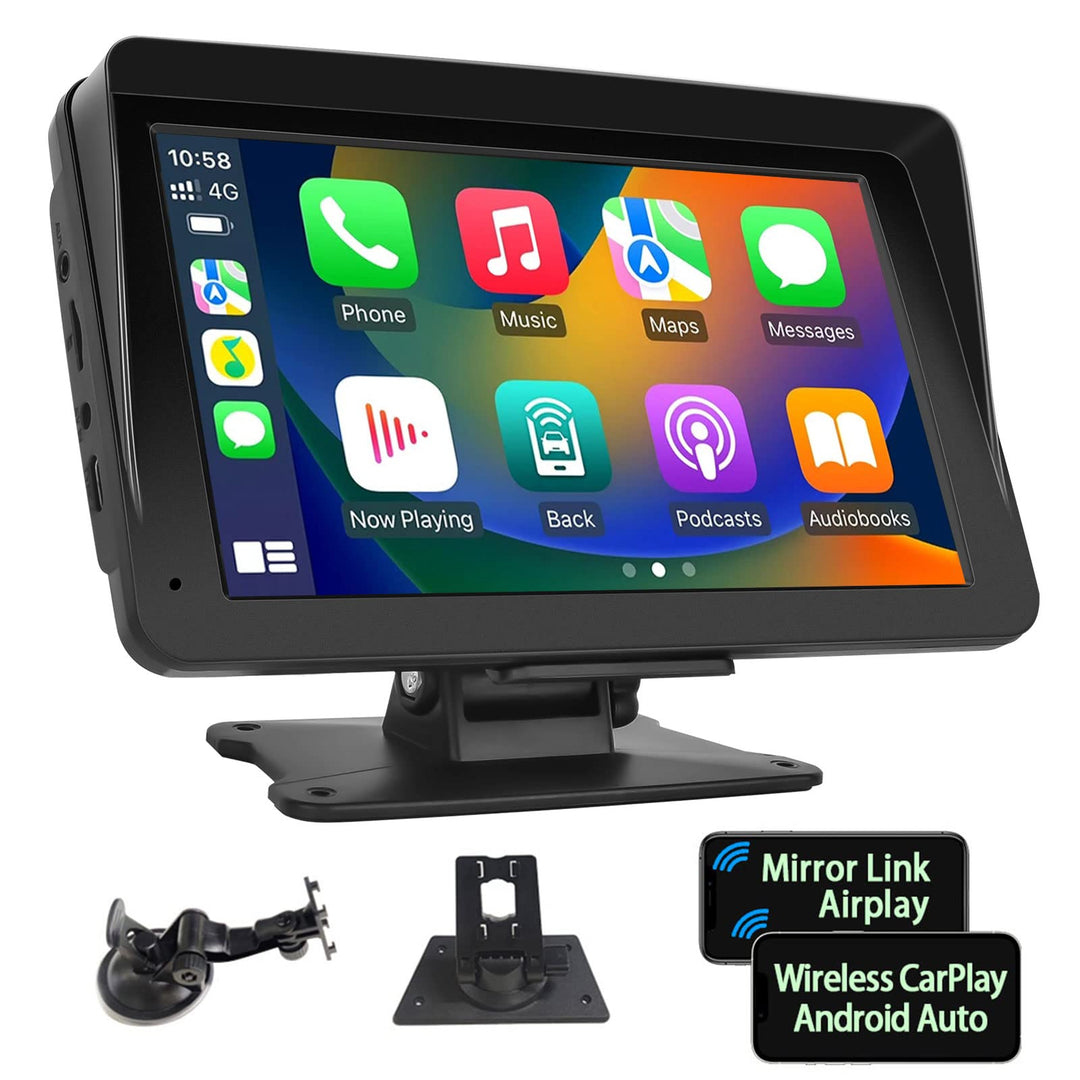 Podofo Wireless Apple Carplay Android Auto Autoradio Tragbares mit 7 Zoll HD Touchscreen Auto Stereo