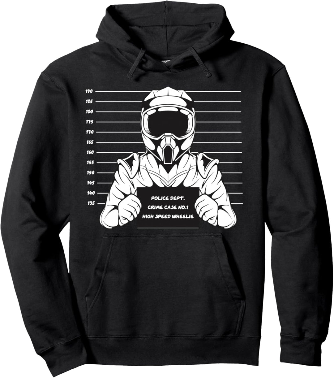 Motorrad Arrested Wheelie Design für Enduro-Fahrer Pullover Hoodie
