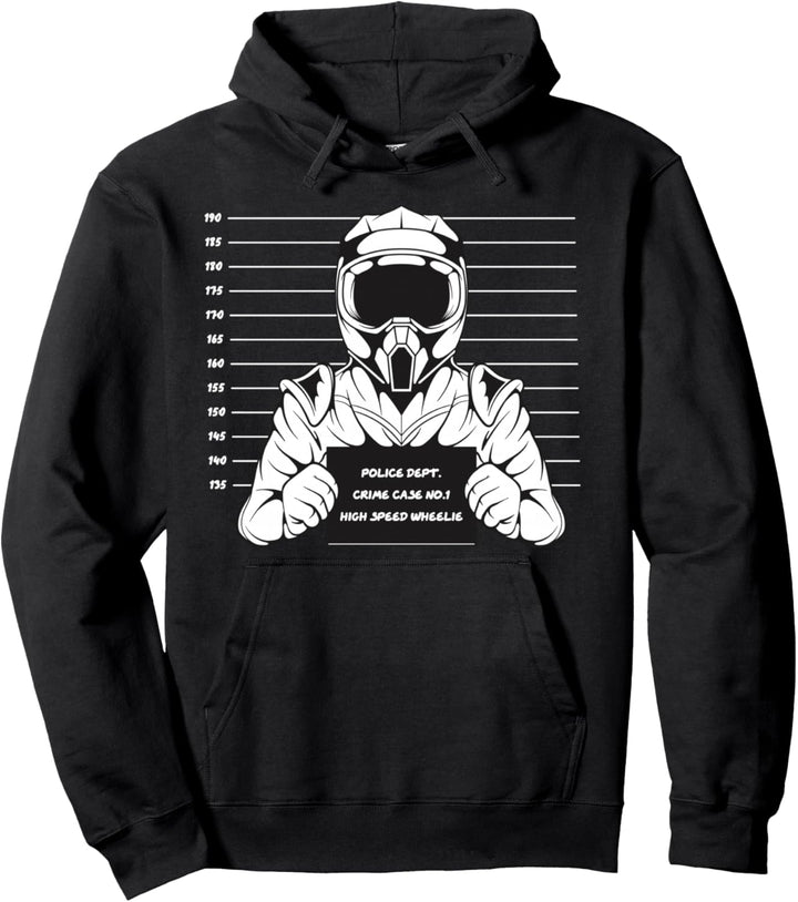 Motorrad Arrested Wheelie Design für Enduro-Fahrer Pullover Hoodie