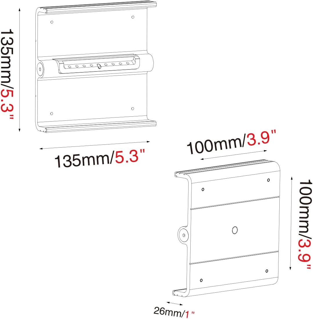 HFTEK ® VESA-Adapter kompatibel iMac-Modelle (bis 2011 und ab 2017*) / LED Cinema/Thunderbolt Displa