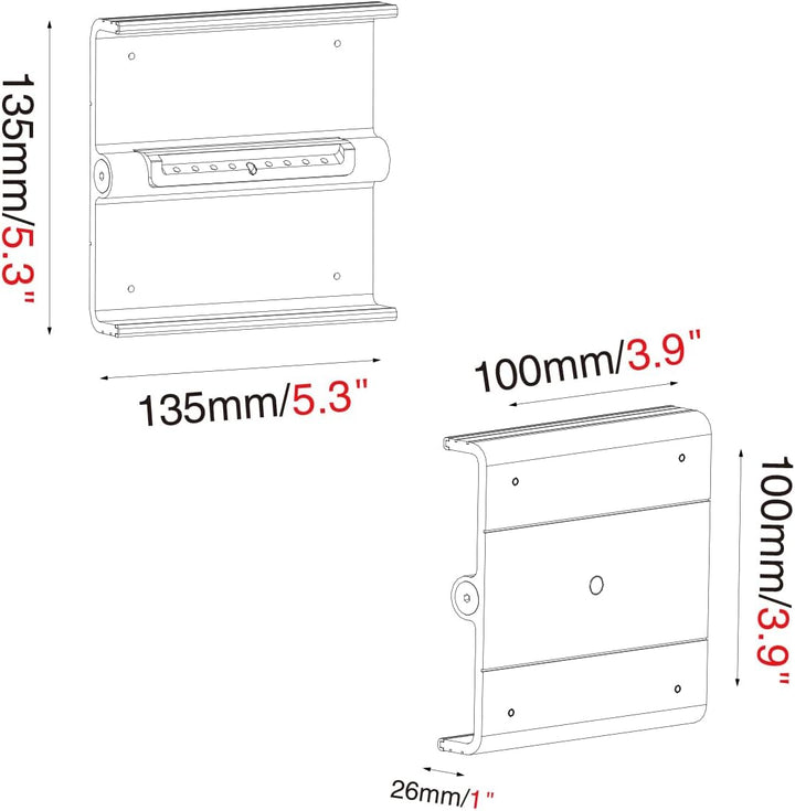 HFTEK ® VESA-Adapter kompatibel iMac-Modelle (bis 2011 und ab 2017*) / LED Cinema/Thunderbolt Displa