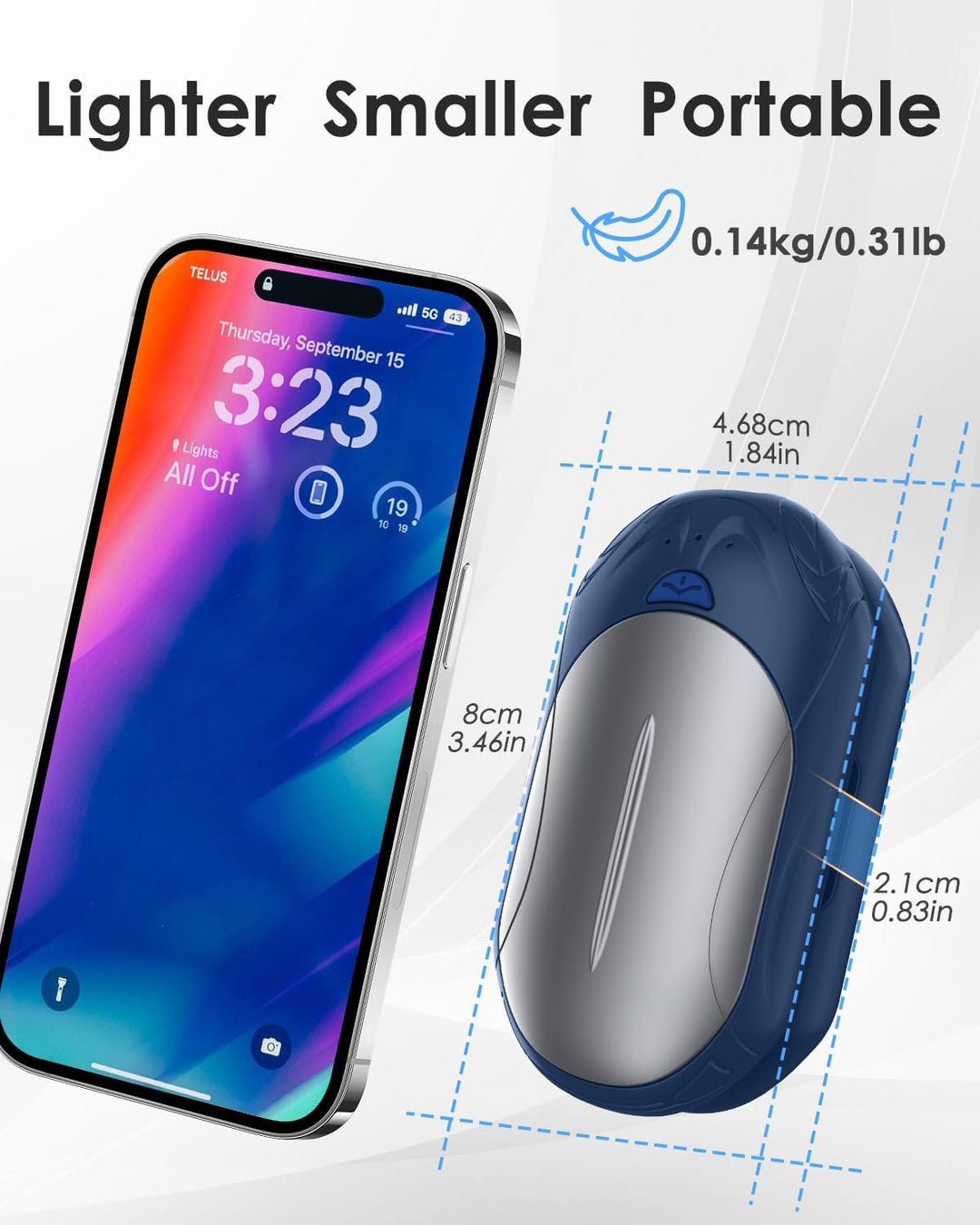 BOSONER Handwärmer Elektrisch Taschenwärmer Wiederaufladbar: 2er-Set 6000mAh Elektrischer Handwärmer