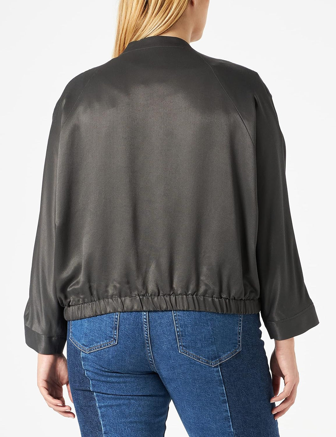 s.Oliver BLACK LABEL Damen Jacke Langarm Loose Fit 44 dunkelgrau, 44 dunkelgrau