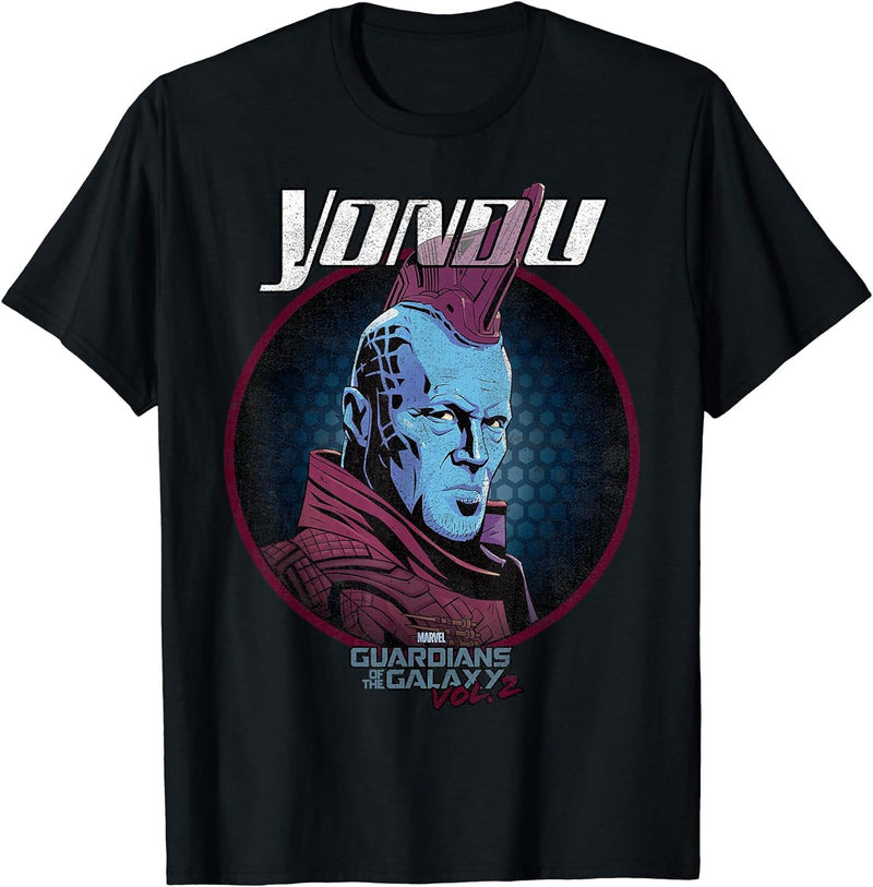 Womens Marvel Yondu Guardians of Galaxy 2 Circle Graphic T-Shirt Small Asphalt