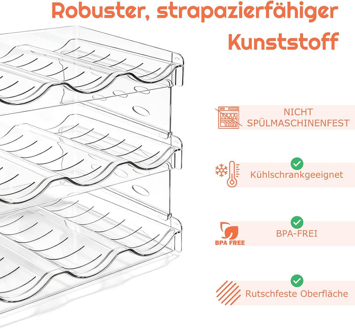 Top-spring Flaschenregal stapelbar, Küchen Organizer, Flaschenhalter Kühlschrank & Schrank Organizer