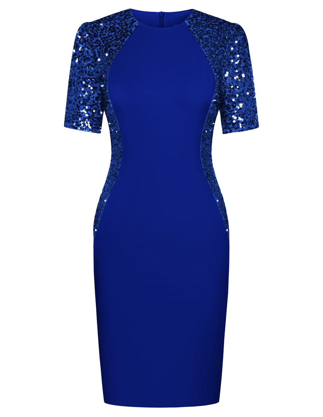 GRACE KARIN Damen Paillettenkleid Elegant, Rundhals Bodycon Glitzer Kleid Damen, Abend Party Rokabil