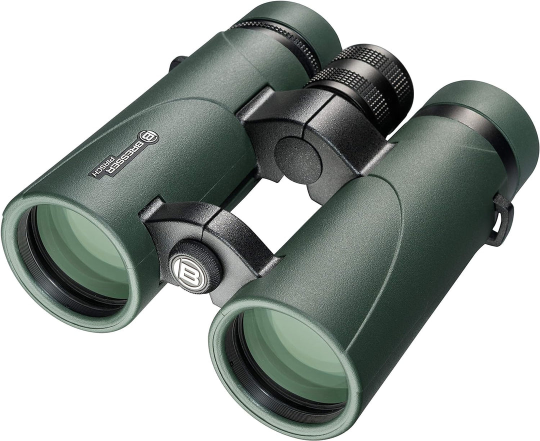 Bresser Fernglas Pirsch 10x42 mit hochwertiger Phasenvergütung und Schutzgasfüllung, wasserdicht, 10