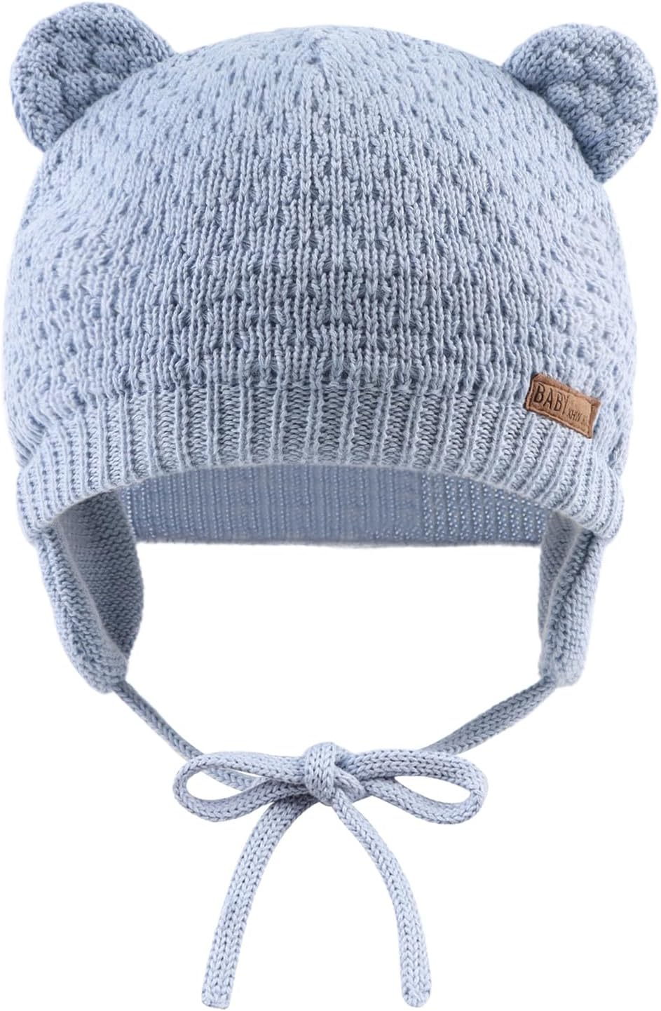 XIAOHAWANG Baby Wintermütze Jungen Mädchen Warmer Strickmützen Weicht Baumwolle-Futter mit Süsse Bär