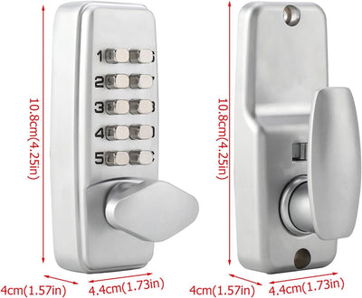 TVOGUE 28 Mechanisches digitales Code-Schloss, Schlüssellos, Eintrittstür, Zahlenhebel, Türen, Passw