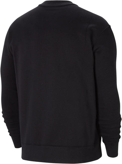 Nike Men's M Nk FLC Park20 Crew Sweatshirt Black/White S Einfarbig, Black/White S Einfarbig