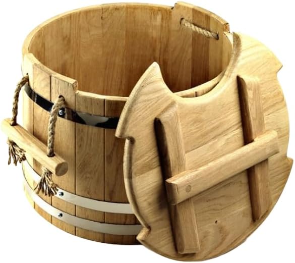 Holz Saunakübel 20 Liter Sauna Eimer Holzeimer Esche Banya Aufgusseimer