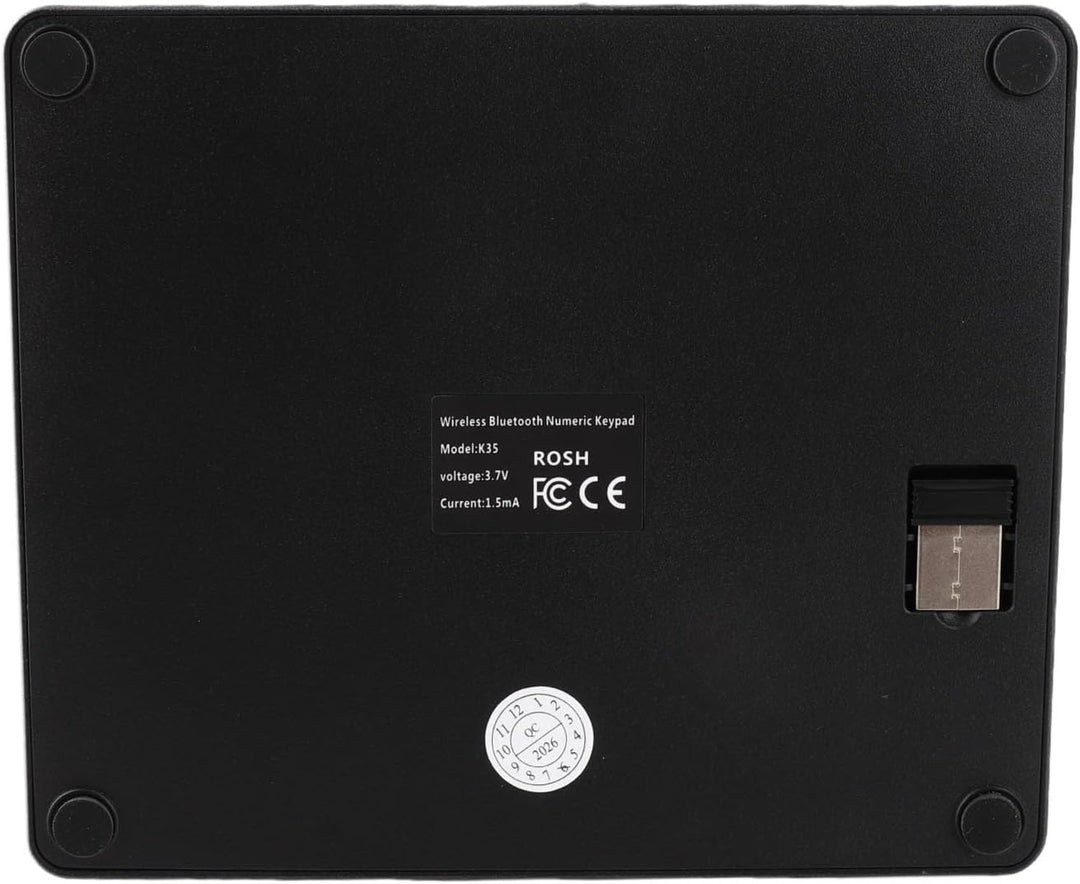 Bewinner Kabelloser Nummernblock mit 35 Tasten, Kabelloser Nummernblock Bluetooth 5.0, Wiederaufladb