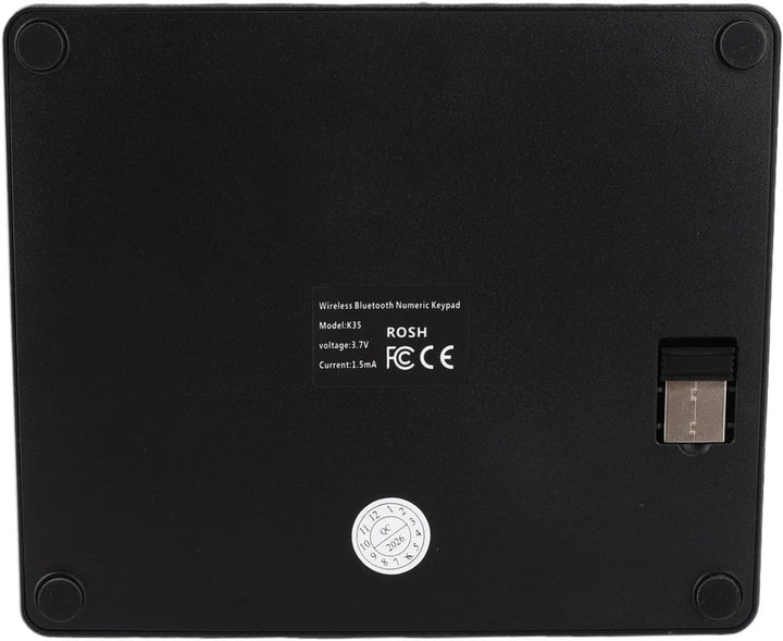 Bewinner Kabelloser Nummernblock mit 35 Tasten, Kabelloser Nummernblock Bluetooth 5.0, Wiederaufladb